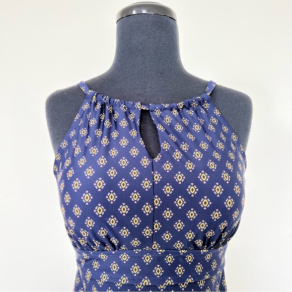 NWOT Kona Sol Women's Keyhole High Neck Tankini Top, Oxford Blue, M - Picture 5 of 12